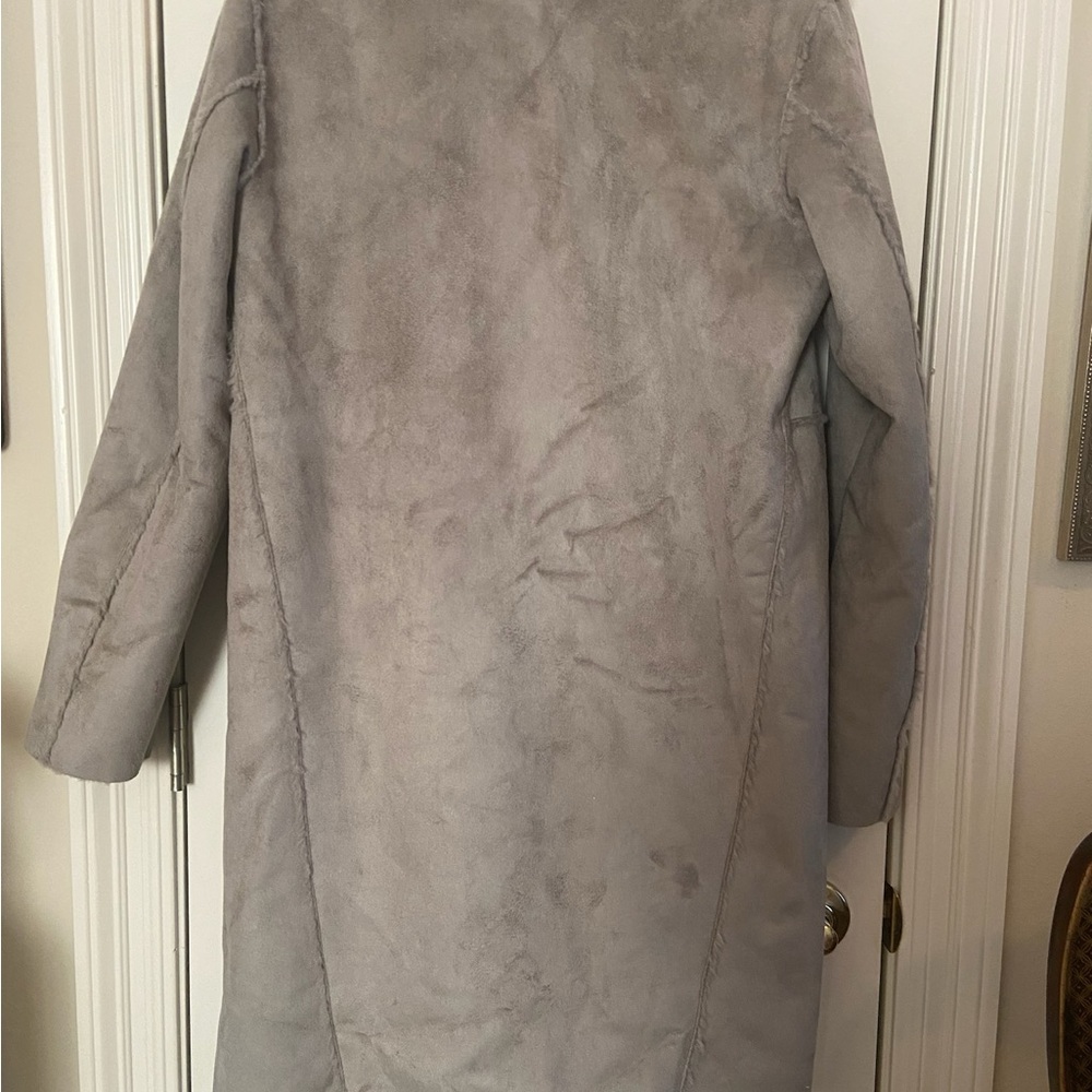 Suede Lamskin Coat by LINE - Picture 3 of 7